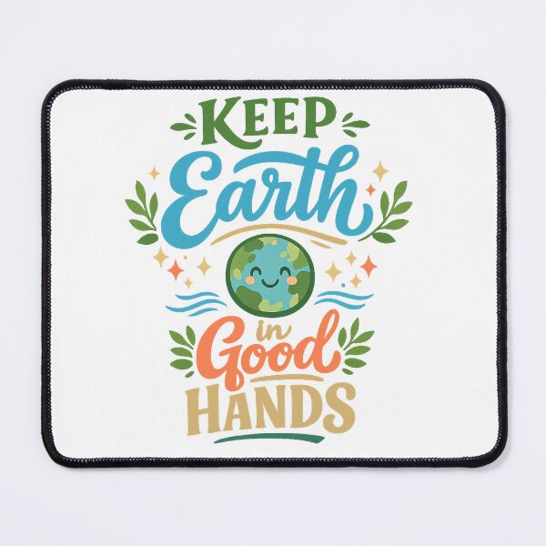Item preview, Keep Earth in Good Hands Cute Earth Day Eco Friendly Environmental Art designed and sold by inkoutninja.