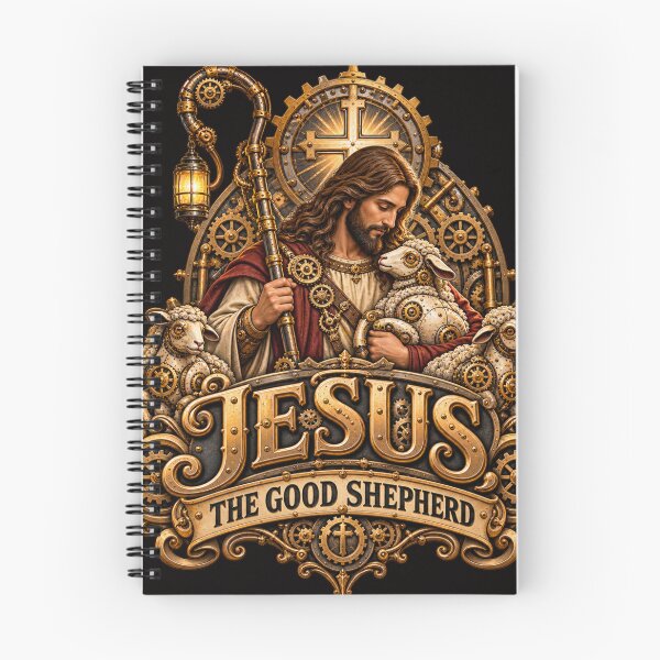 Item preview, Jesus: The Good Shepherd, Christian Steampunk Style designed and sold by TheBibleStop.