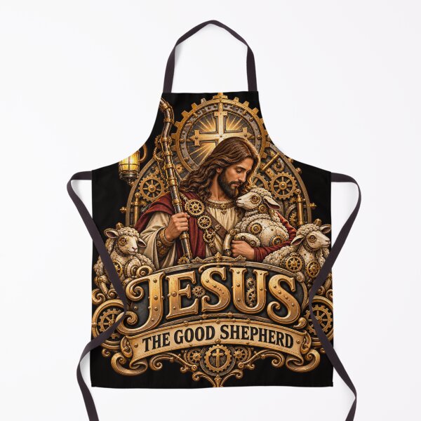 Item preview, Jesus: The Good Shepherd, Christian Steampunk Style designed and sold by TheBibleStop.