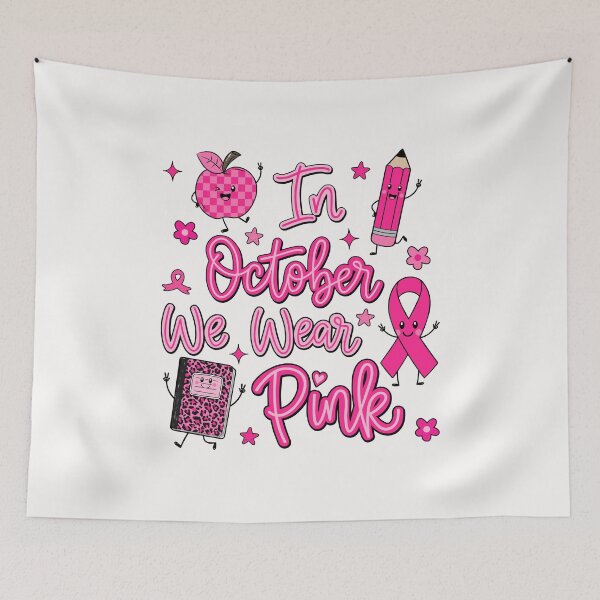 Item preview, In October We Wear Pink Doodle School Supplies Breast Cancer  Awareness  designed and sold by jackelmbradyt.