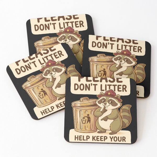 Item preview, Cute Ranger Raccoon Please Don't Litter designed and sold by OwenFuhrman.