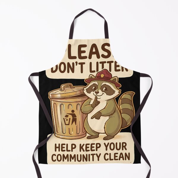 Item preview, Cute Ranger Raccoon Please Don't Litter designed and sold by OwenFuhrman.
