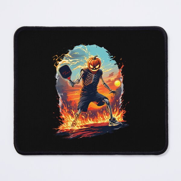 Item preview, Spooky Dink Spooky Pumpkin Head Skeleton Pickleball designed and sold by ZariahNey.