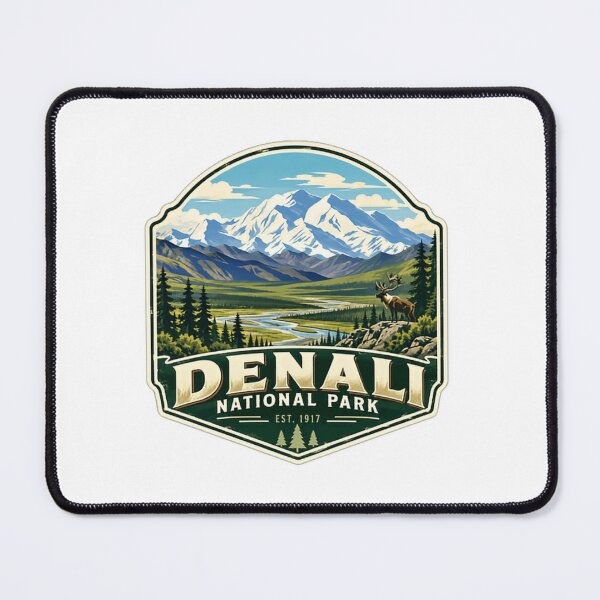 Item preview, Denali National Park Est. 1917 Alaska Travel Souvenir Wilderness Mountain Hiking designed and sold by Simsimah26Parks.