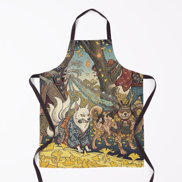 Item preview, Hyakki Yagyo: Japanese Yokai and Dogs Ukiyo-e Woodblock Print Art designed and sold by manbou-japan.