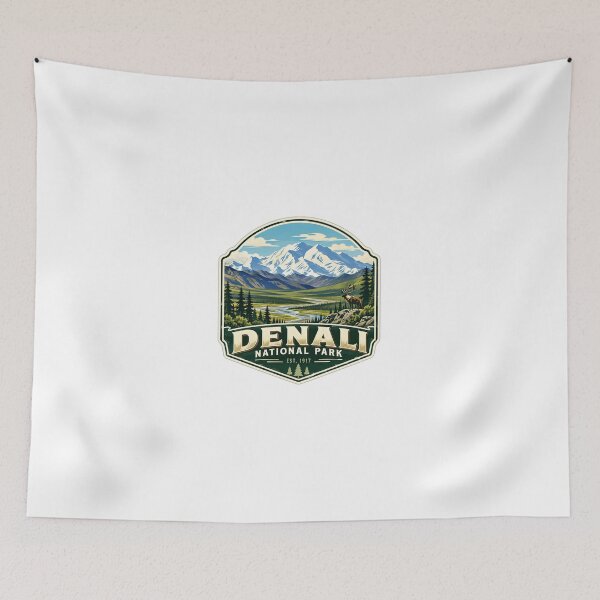 Item preview, Denali National Park Est. 1917 Alaska Travel Souvenir Wilderness Mountain Hiking designed and sold by Simsimah26Parks.