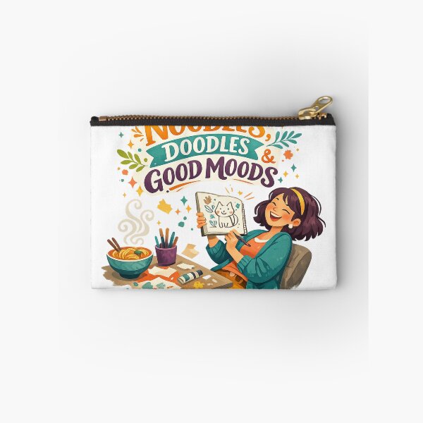 Item preview, Noodles Doodles and Good Moods Cute Artist Food Humor Creative Retro Art designed and sold by inkoutninja.