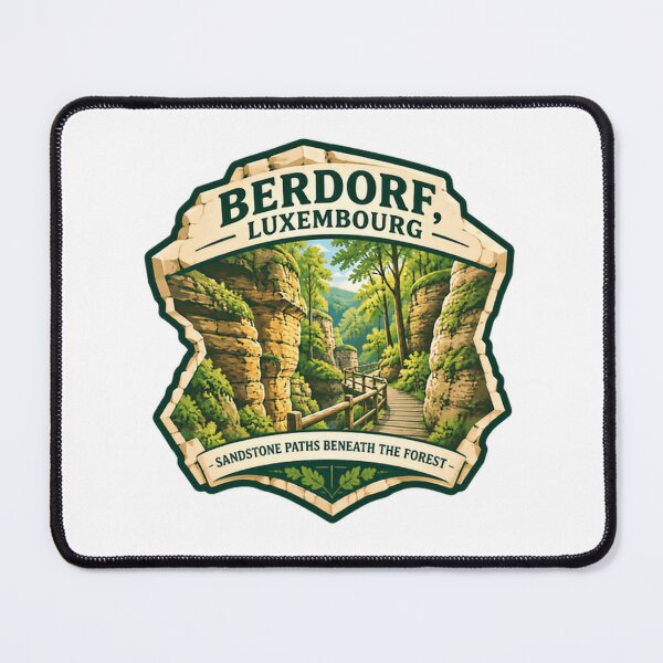 Item preview, Berdorf, Luxembourg Sandstone Paths Beneath The Forest Travel Hiking Souvenir designed and sold by Star3NowForMe.