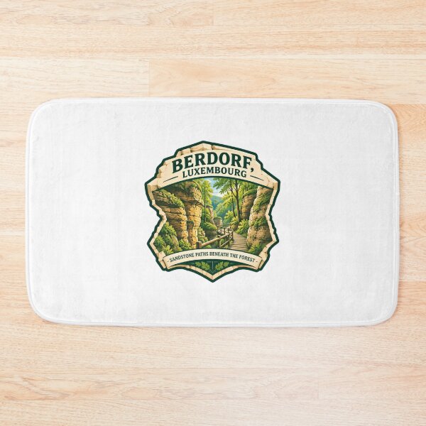 Item preview, Berdorf, Luxembourg Sandstone Paths Beneath The Forest Travel Hiking Souvenir designed and sold by Star3NowForMe.