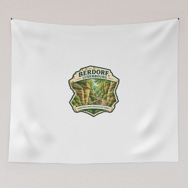 Item preview, Berdorf, Luxembourg Sandstone Paths Beneath The Forest Travel Hiking Souvenir designed and sold by Star3NowForMe.