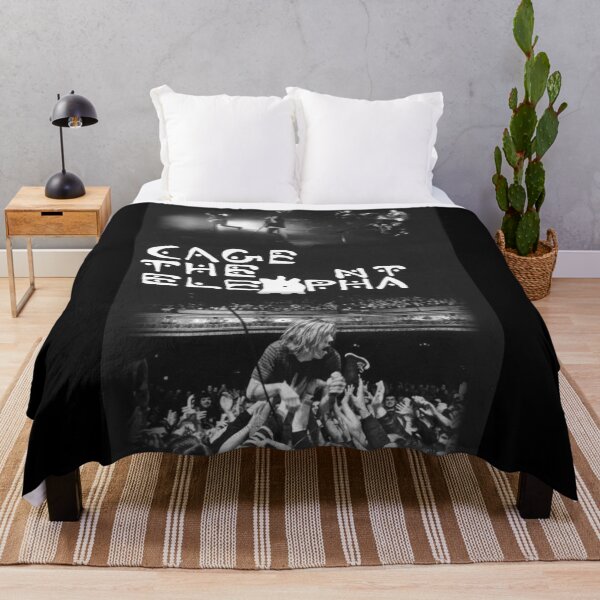 Item preview, Black White Cage the Elephant Live Concert Rock Poster designed and sold by samelgogu0.