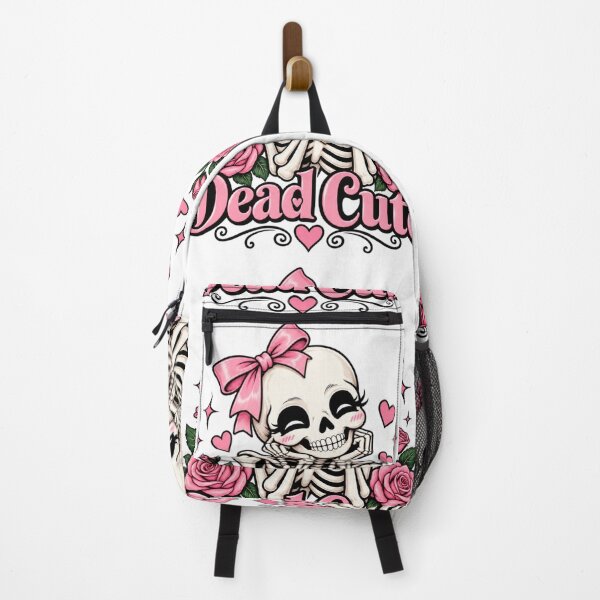 Item preview, Dead Cute – Cute Skeleton with Pink Bow, Roses & Pearls | Kawaii Pastel Goth designed and sold by Sanika arts .