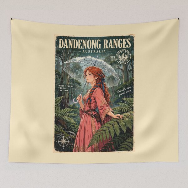 Item preview, Australia, Dandenong Ranges - Rainy Greenery in the Dandenongs designed and sold by DibujandoPorfa.