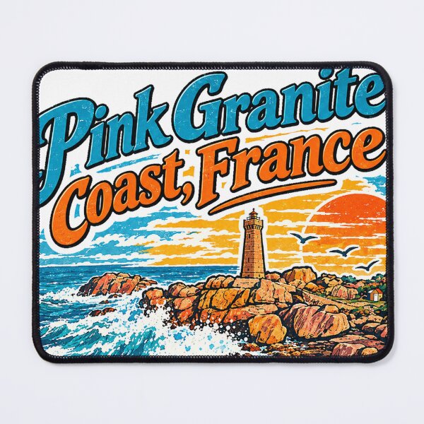 Item preview, Pink Granite Coast, France - Travel Art designed and sold by francous03.