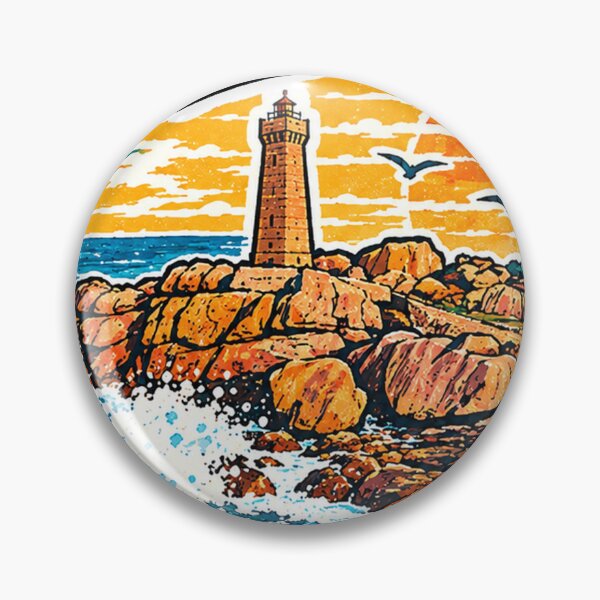 Item preview, Pink Granite Coast, France - Travel Art designed and sold by francous03.
