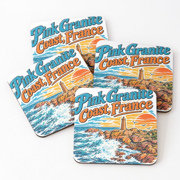 Item preview, Pink Granite Coast, France - Travel Art designed and sold by francous03.