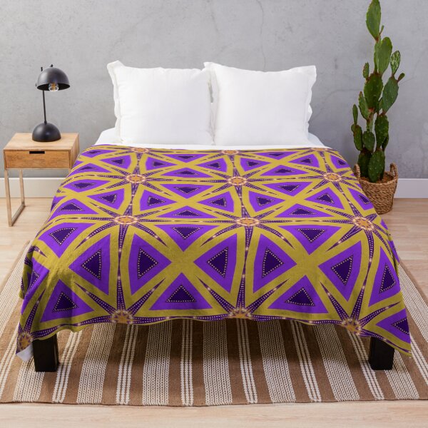 Item preview, Purple Orange 8-point Star Pattern V1 designed and sold by webgrrl.