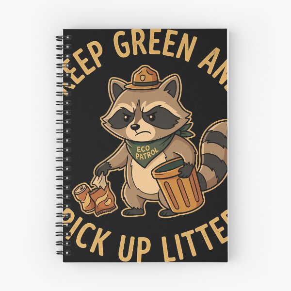 Item preview, Keep Green and Pick Up Litter Raccoon Eco Patrol designed and sold by OwenFuhrman.