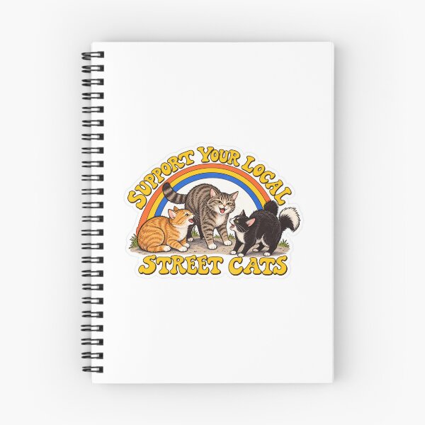 Item preview, Support Your Local Street Cats Retro Cat Sticker designed and sold by InspireHerTribe.