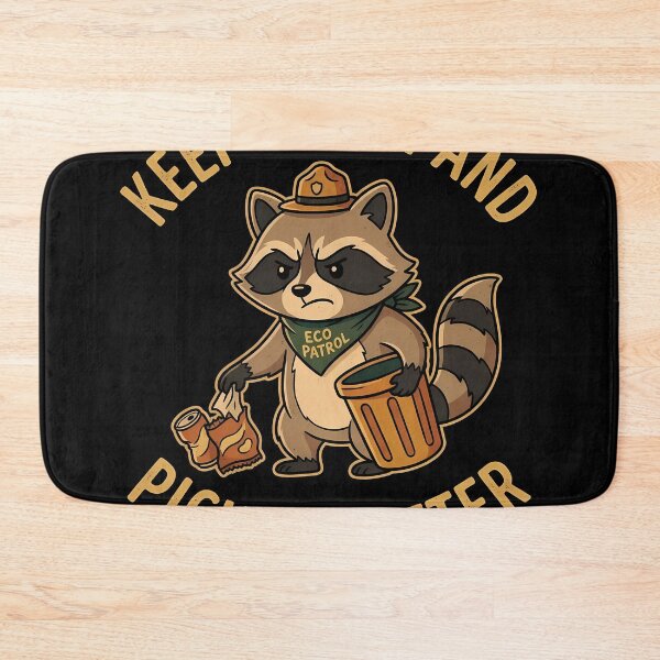 Item preview, Keep Green and Pick Up Litter Raccoon Eco Patrol designed and sold by OwenFuhrman.