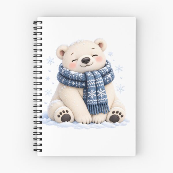 Item preview, Cozy Polar Bear Winter with Blue Scarf designed and sold by TinyWeird.
