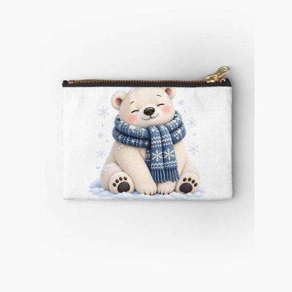 Item preview, Cozy Polar Bear Winter with Blue Scarf designed and sold by TinyWeird.