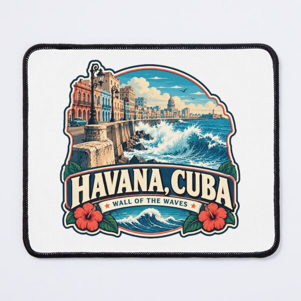Item preview, Havana Cuba Wall Of The Waves Travel Souvenir Destination designed and sold by Star3NowForMe.
