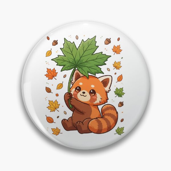 Item preview, Cute Red Panda Autumn Maple Leaf designed and sold by Avenuse style.