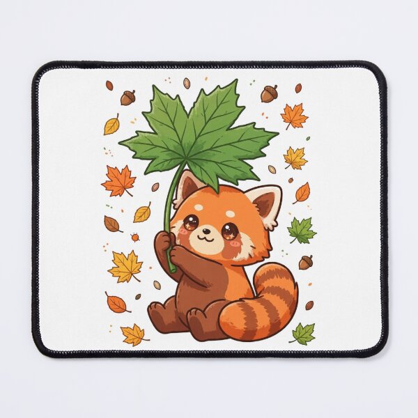 Item preview, Cute Red Panda Autumn Maple Leaf designed and sold by Avenuse style.