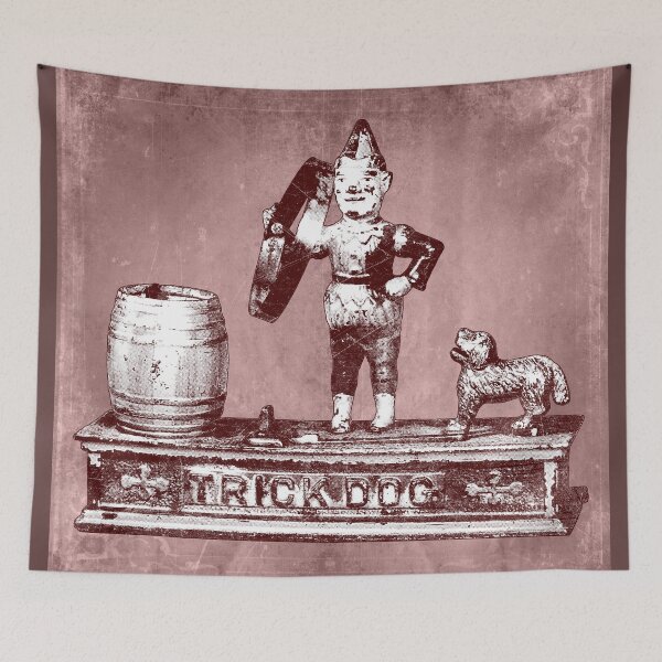 Item preview, Antique Cast Iron Trick Dog Mechanical Bank Faded Red designed and sold by Ghoul Enterprises.
