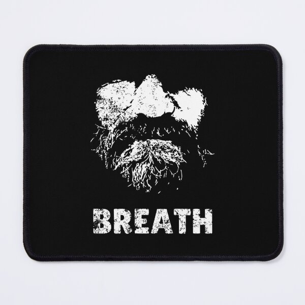 Item preview, Breath Grunge Beard Silhouette Typography Art designed and sold by mantanterindah.