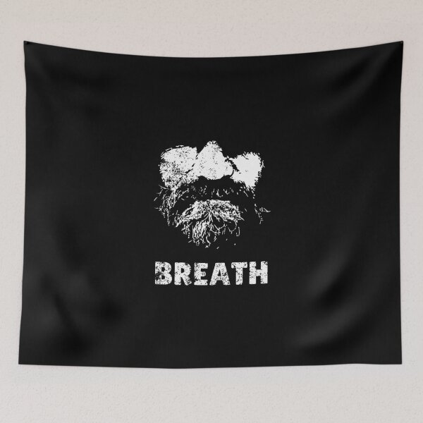 Item preview, Breath Grunge Beard Silhouette Typography Art designed and sold by mantanterindah.