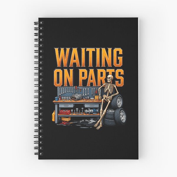 Item preview, Waiting On Parts Dead Tired Mechanic Skeleton designed and sold by netimdomains.