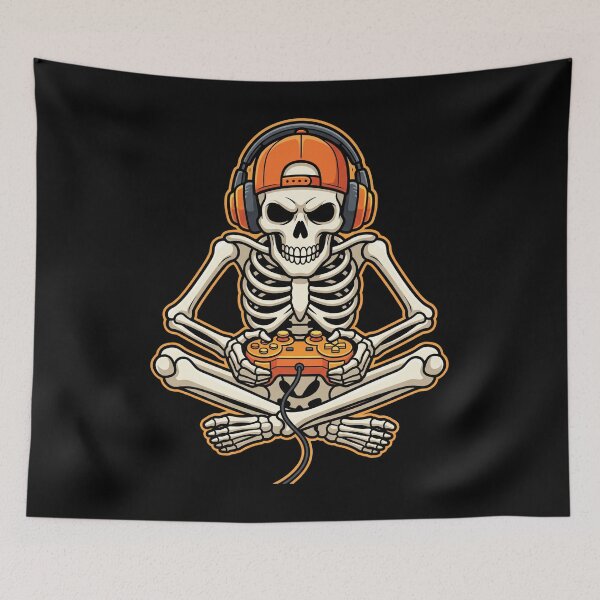 Item preview, Skeleton Gamer Video Game Player Gaming Enthusiast designed and sold by winterroseaa.