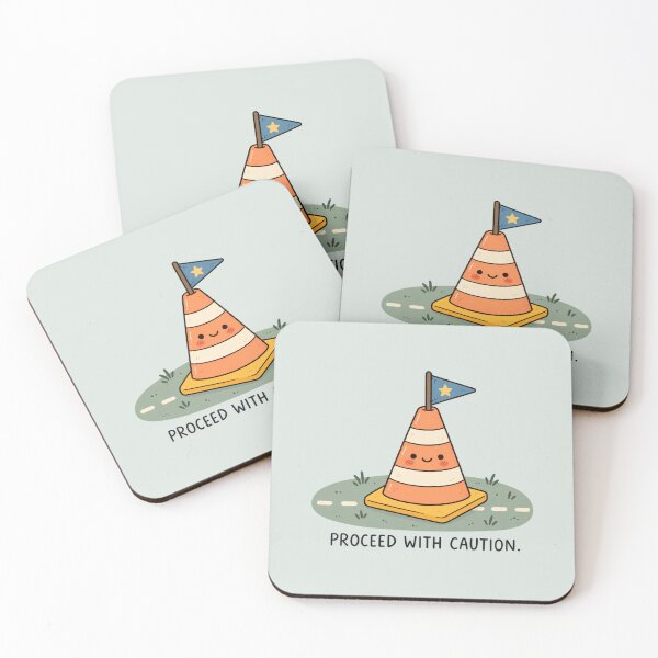 Item preview, Proceed with Caution | Cute Kawaii Traffic Cone Art designed and sold by MrDev.