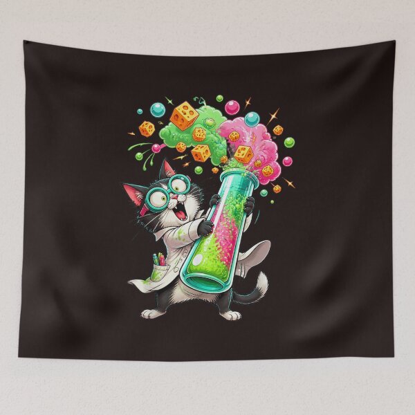 Item preview, Mad Scientist Cat Chemistry Explosive Experiment Science Teacher  designed and sold by mari-kayden.