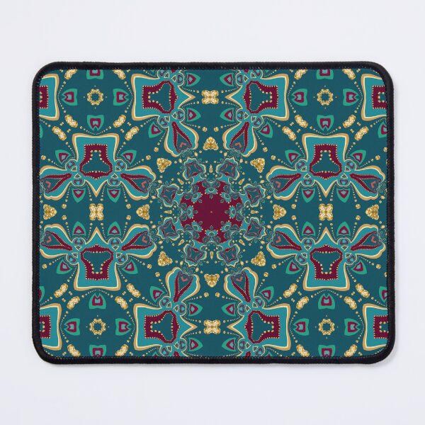 Item preview, Teal Burgundy Gold Pattern V1 designed and sold by webgrrl.