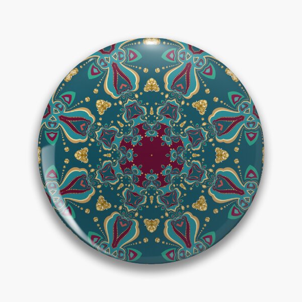 Item preview, Teal Burgundy Gold Pattern V1 designed and sold by webgrrl.