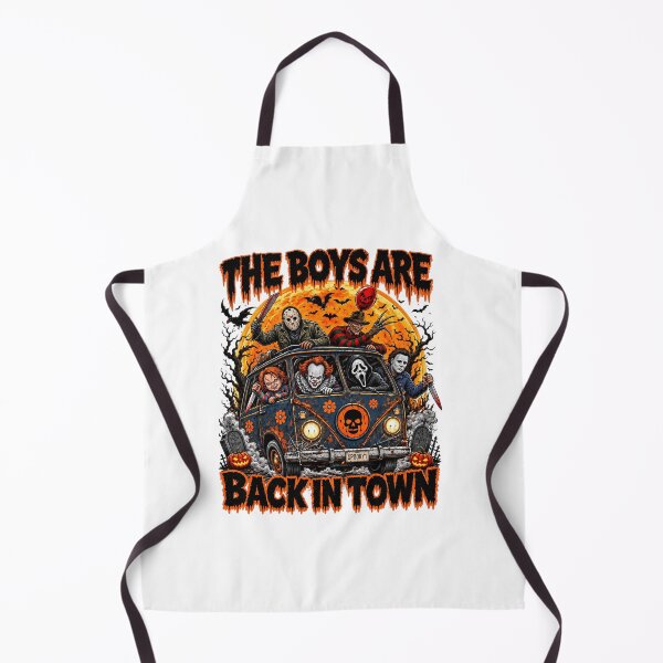 Item preview, The Boys Are Back In Town Horror Villains In Van Halloween Graphic designed and sold by dartoffofo⭐⭐⭐⭐⭐.