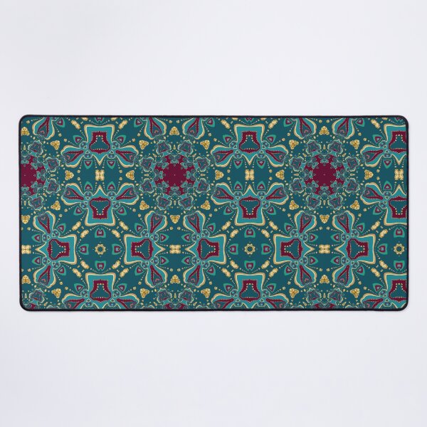 Item preview, Teal Burgundy Gold Pattern V1 designed and sold by webgrrl.