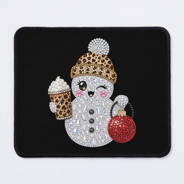 Item preview, Bling Snowman Leopard Print Christmas Holiday Winter designed and sold by winterroseaa.