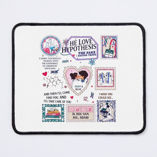 Item preview, The Love Hypothesis stamps vintage  designed and sold by vdzooart.