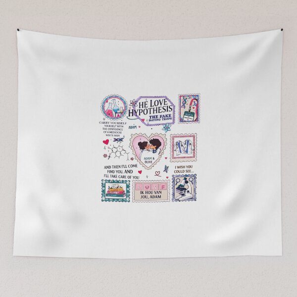 Item preview, The Love Hypothesis stamps vintage  designed and sold by vdzooart.