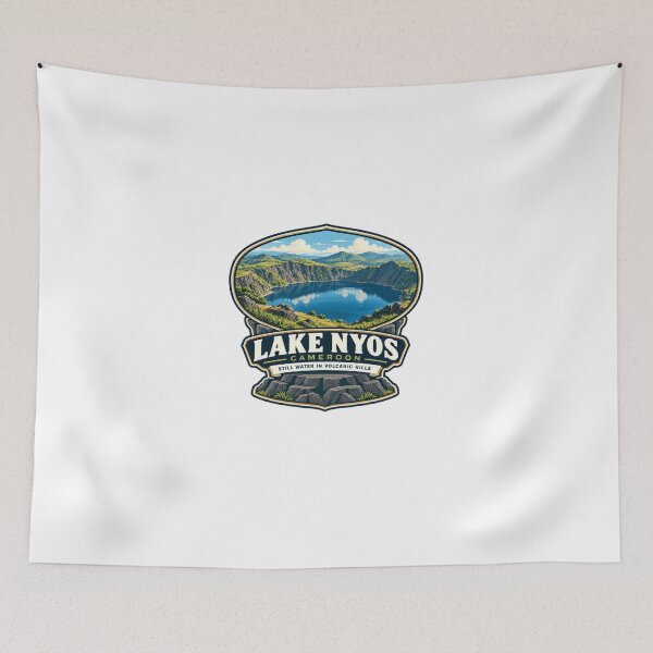 Item preview, Lake Nyos Cameroon Still Water In Volcanic Hills African Travel Geology Landmark designed and sold by Star3NowForMe.