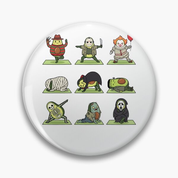 Item preview, Horror Movie Avocado Yoga Poses Halloween Spooky Fitness Humor designed and sold by winterroseaa.