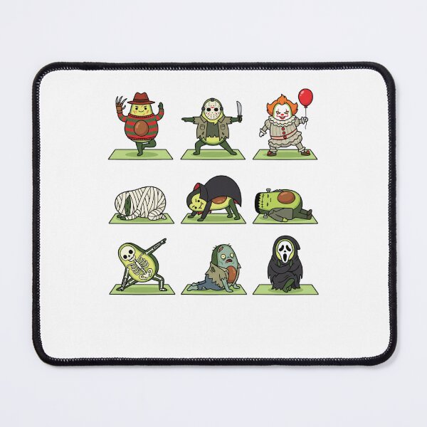 Item preview, Horror Movie Avocado Yoga Poses Halloween Spooky Fitness Humor designed and sold by winterroseaa.