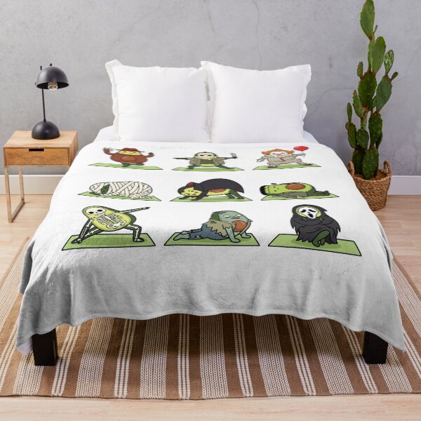 Item preview, Horror Movie Avocado Yoga Poses Halloween Spooky Fitness Humor designed and sold by winterroseaa.