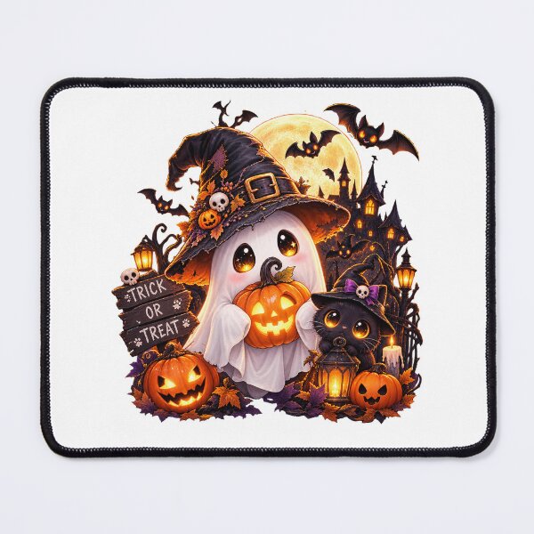 Item preview, Spooky Halloween Ghost Witch Pumpkin Design designed and sold by QuiteOrbit.