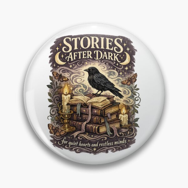 Item preview, Stories After Dark Raven Books Dark Academia Gothic Reading Cottagecore Art designed and sold by inkoutninja.