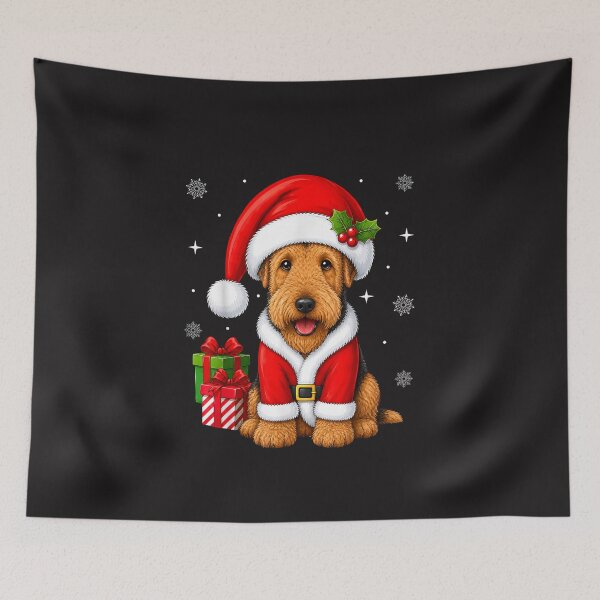 Item preview, Airedale Terrier Christmas Santa Dog Cute Xmas Present designed and sold by kiralynstration.